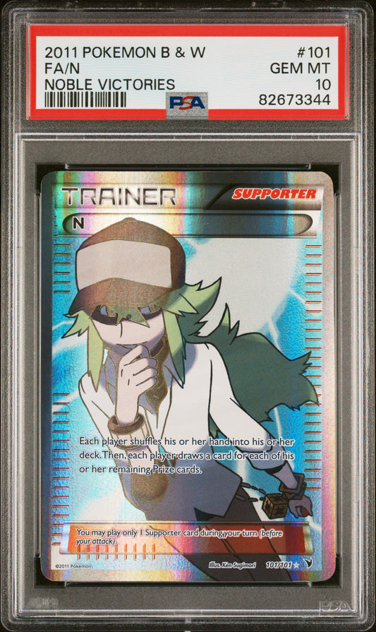 PSA 10 GEM MT N - Noble Victories Full Art Holo 101/101