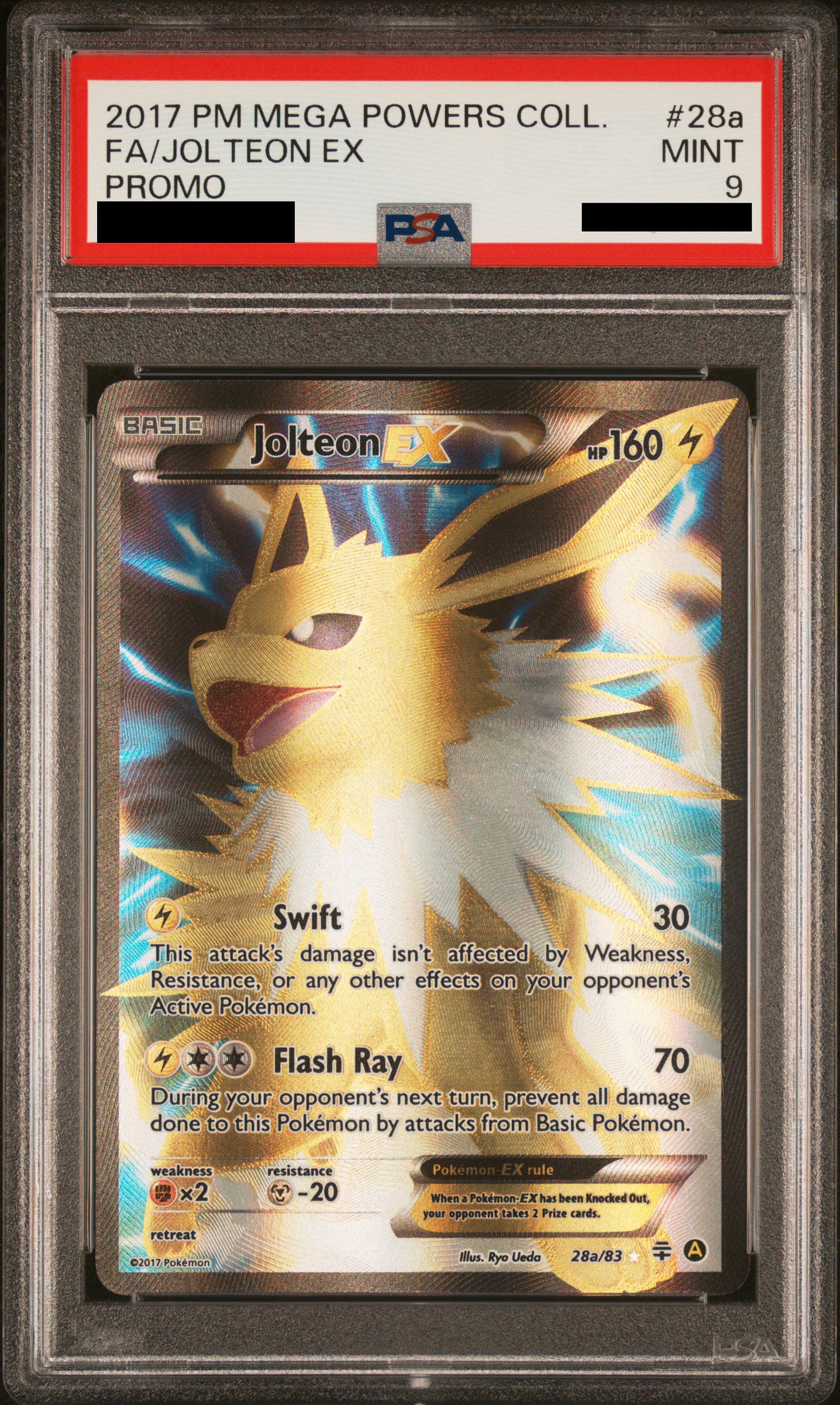 PSA 9 MINT Jolteon EX - Mega Powers Collection Holo Promo 28a/83