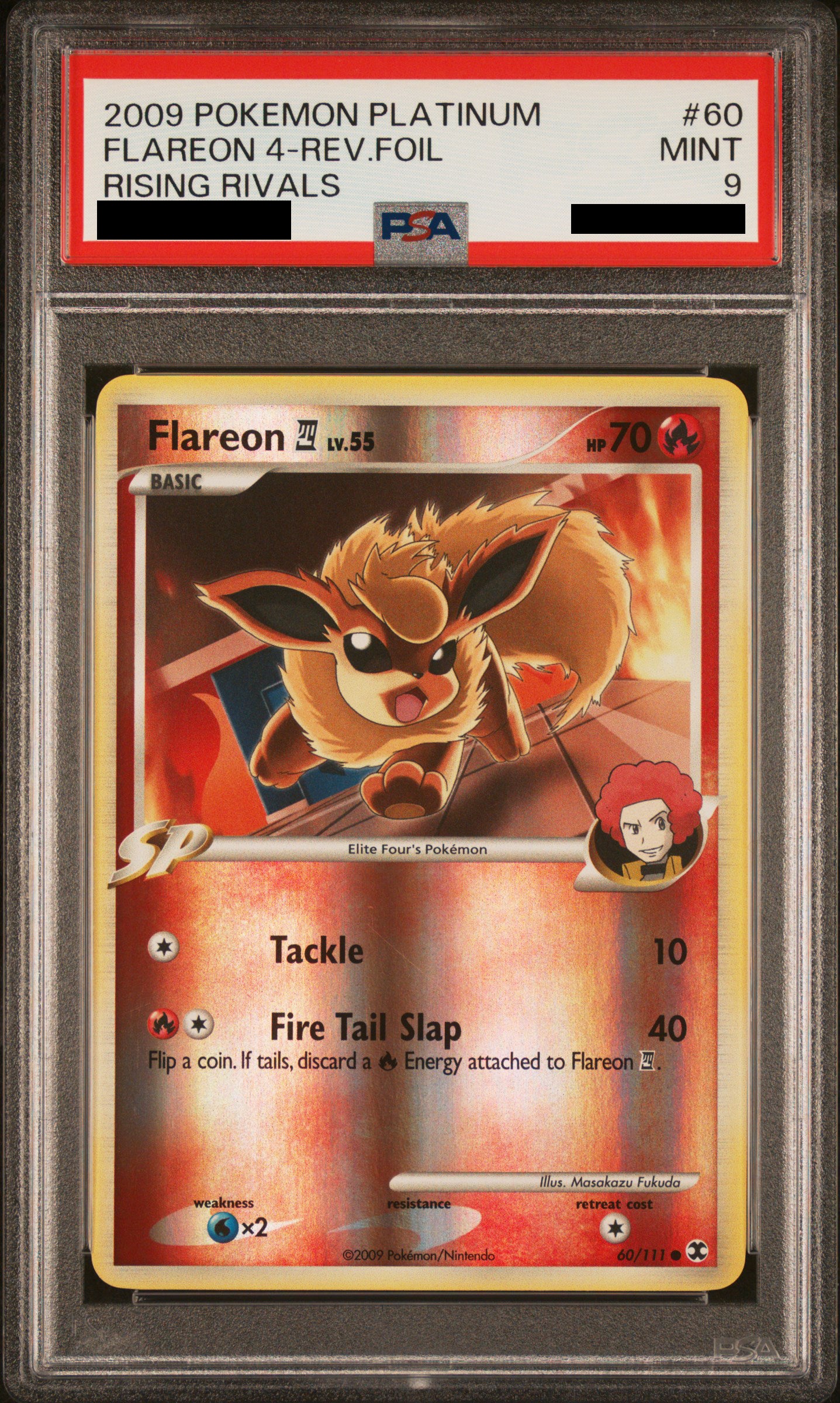 PSA 9 MINT Flareon 4 - Rising Rivals Reverse Holo 60/111