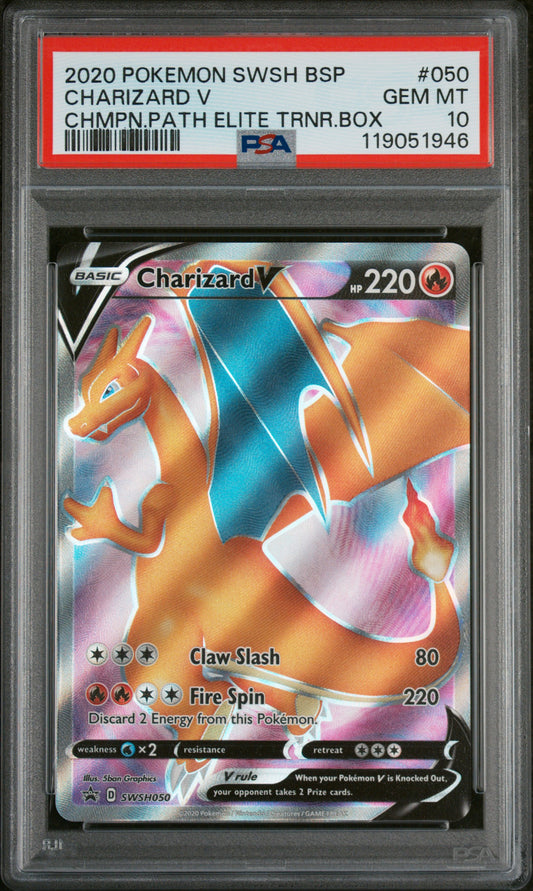 PSA 10 GEM MT Charizard V Full Art - SWSH050 Holo Promo