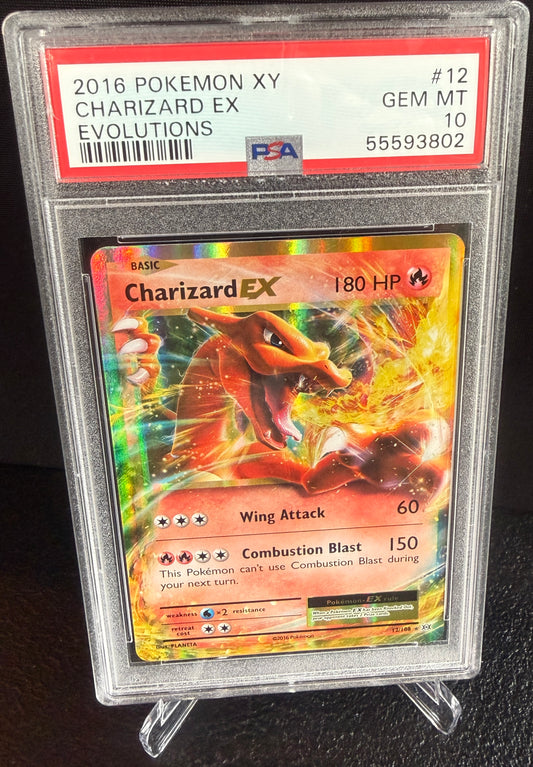 PSA 10 GEM MT Charizard EX - XY Evolutions Ultra Rare Holo 12/108
