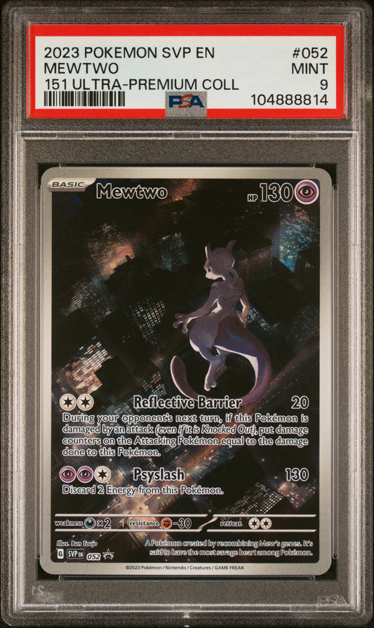 PSA 9 MINT Mewtwo - 151 UPC Alternate Art Promo SVP052