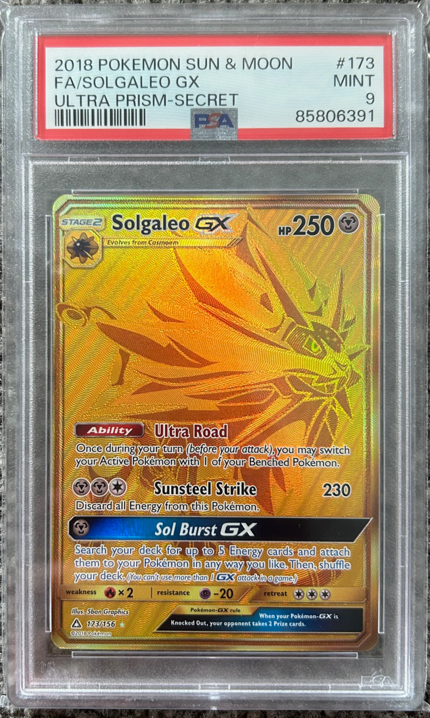 Sequential Slabs!** PSA 9 Solgaleo GX & Lunala GX Ultra Prism 173/15 The Game Tree NZ Sequential Slabs!** PSA 9 Solgaleo GX & Lunala GX Ultra Prism 173/15 The Game Tree NZ