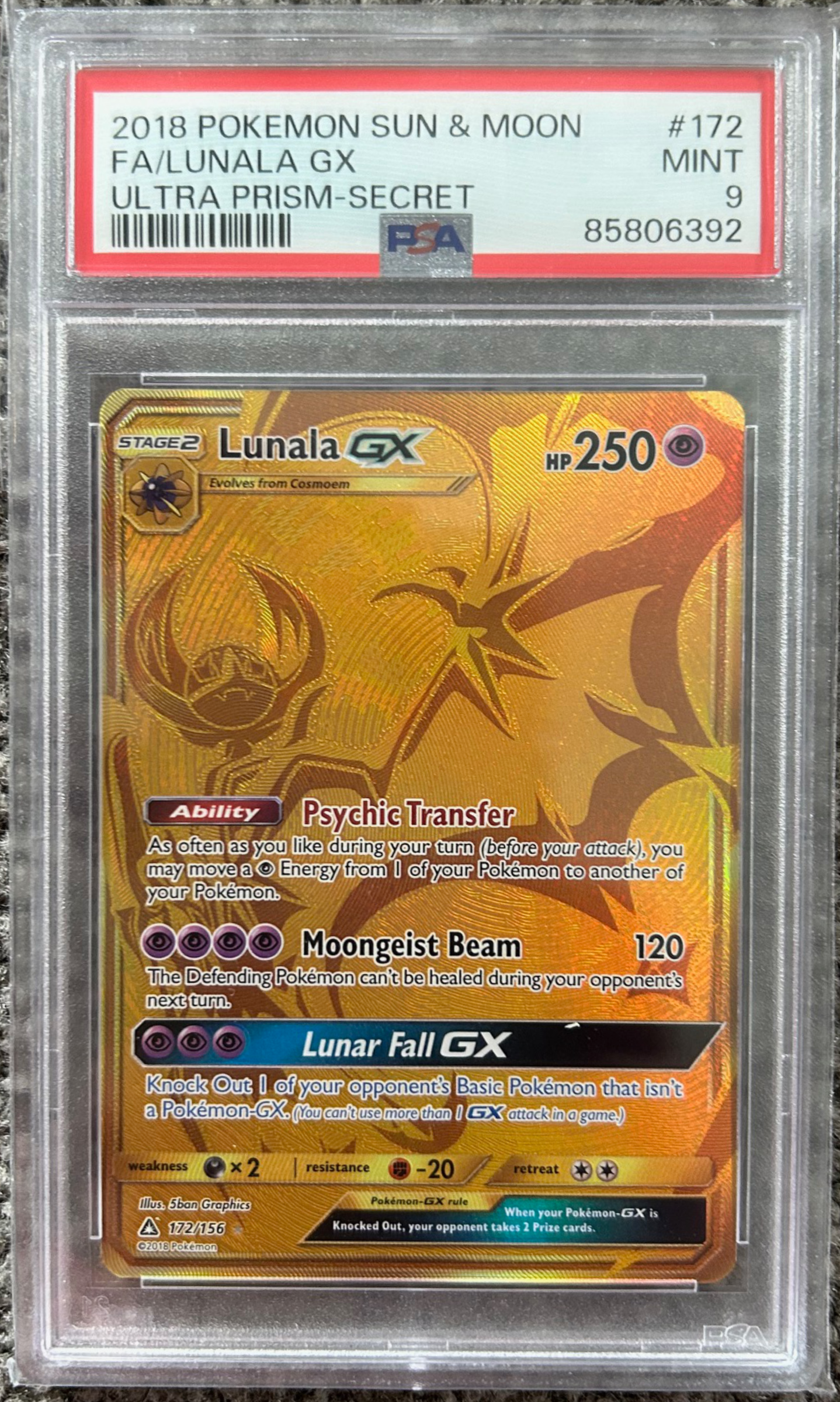 Sequential Slabs!** PSA 9 Solgaleo GX & Lunala GX Ultra Prism 173/15 The Game Tree NZ Sequential Slabs!** PSA 9 Solgaleo GX & Lunala GX Ultra Prism 173/15 The Game Tree NZ