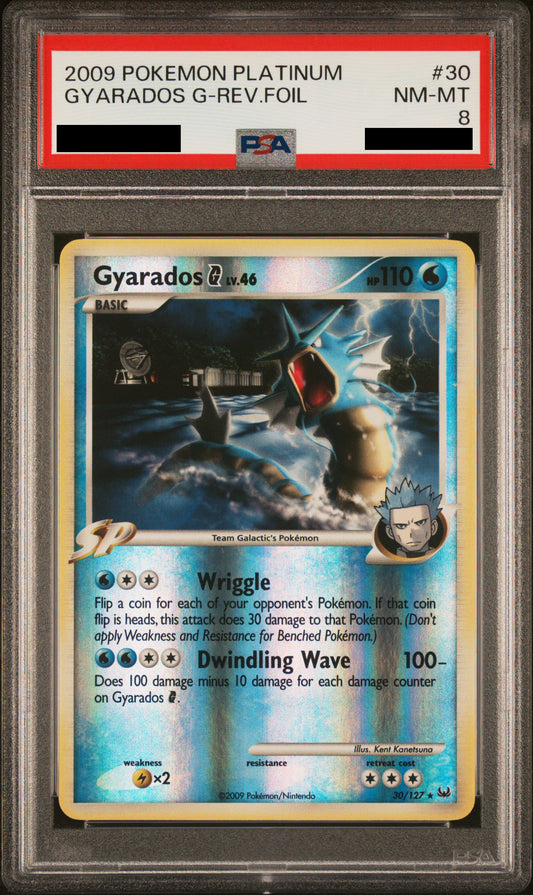 PSA 8 NM-MT Gyarados G - Platinum Reverse Holo 30/127