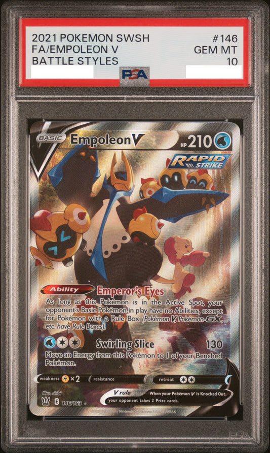 PSA 10 GEM MT Empoleon V - Battle Styles Alternate Art 146/163