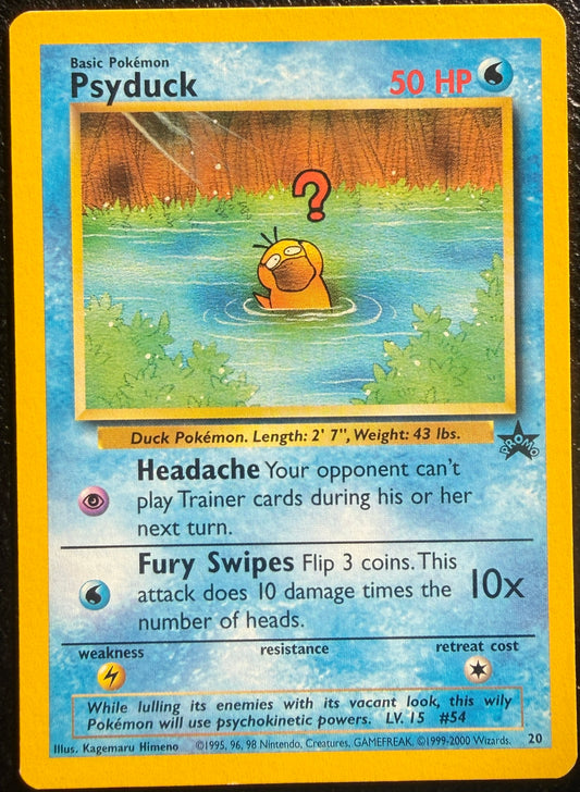 #20 Psyduck - Pokémon League (Sept 2000) - WotC Black Star Promo (MP+)