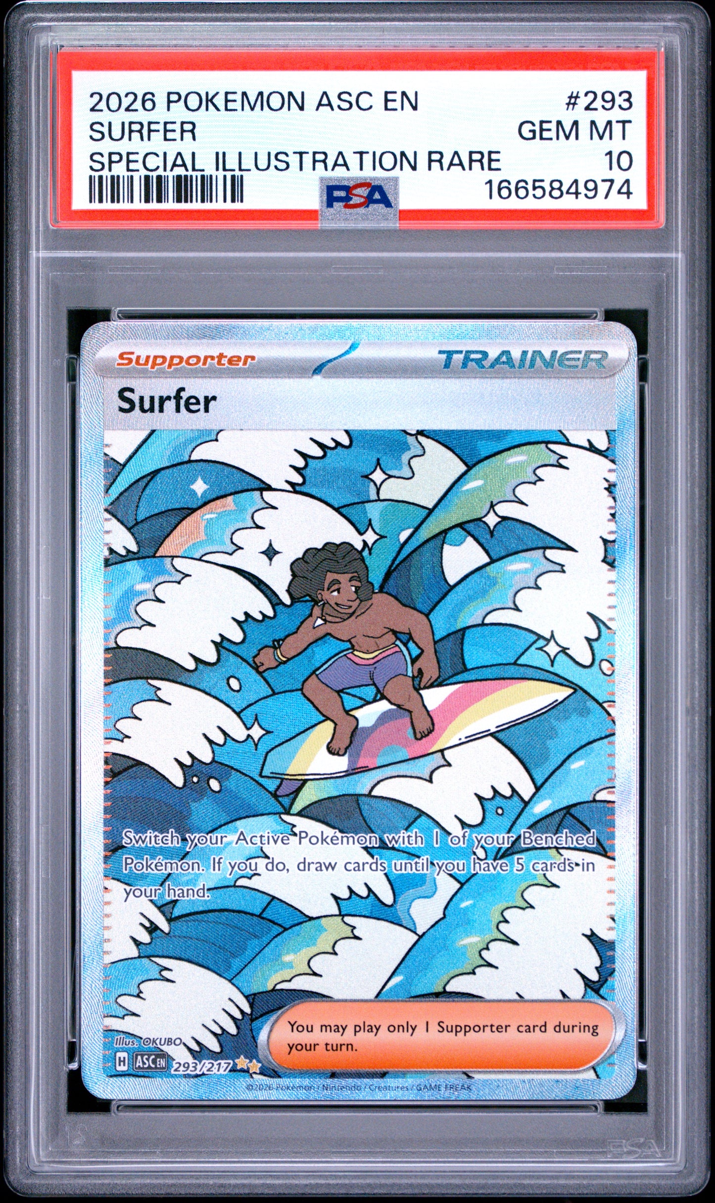 PSA 10 GEM MT Surfer - Ascended Heroes Special Illustration Rare 293/217