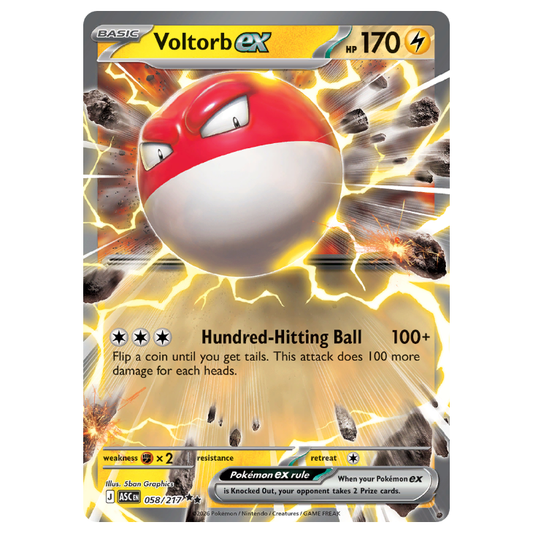 Voltorb ex - Ascended Heroes - 058/217 - Double Rare