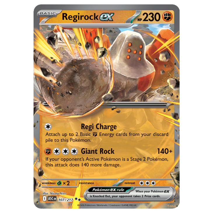 Regirock ex - Ascended Heroes - 107/217 - Double Rare