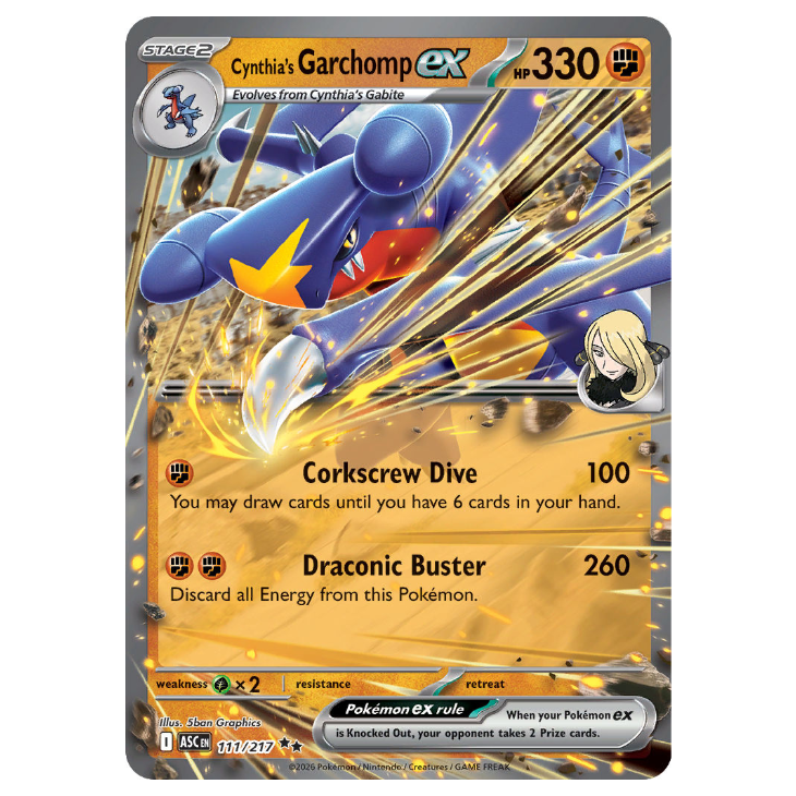 Cynthia's Garchomp ex - Ascended Heroes - 111/217 - Double Rare