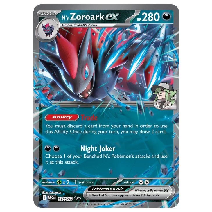 N's Zoroark ex - Ascended Heroes - 137/217 - Double Rare