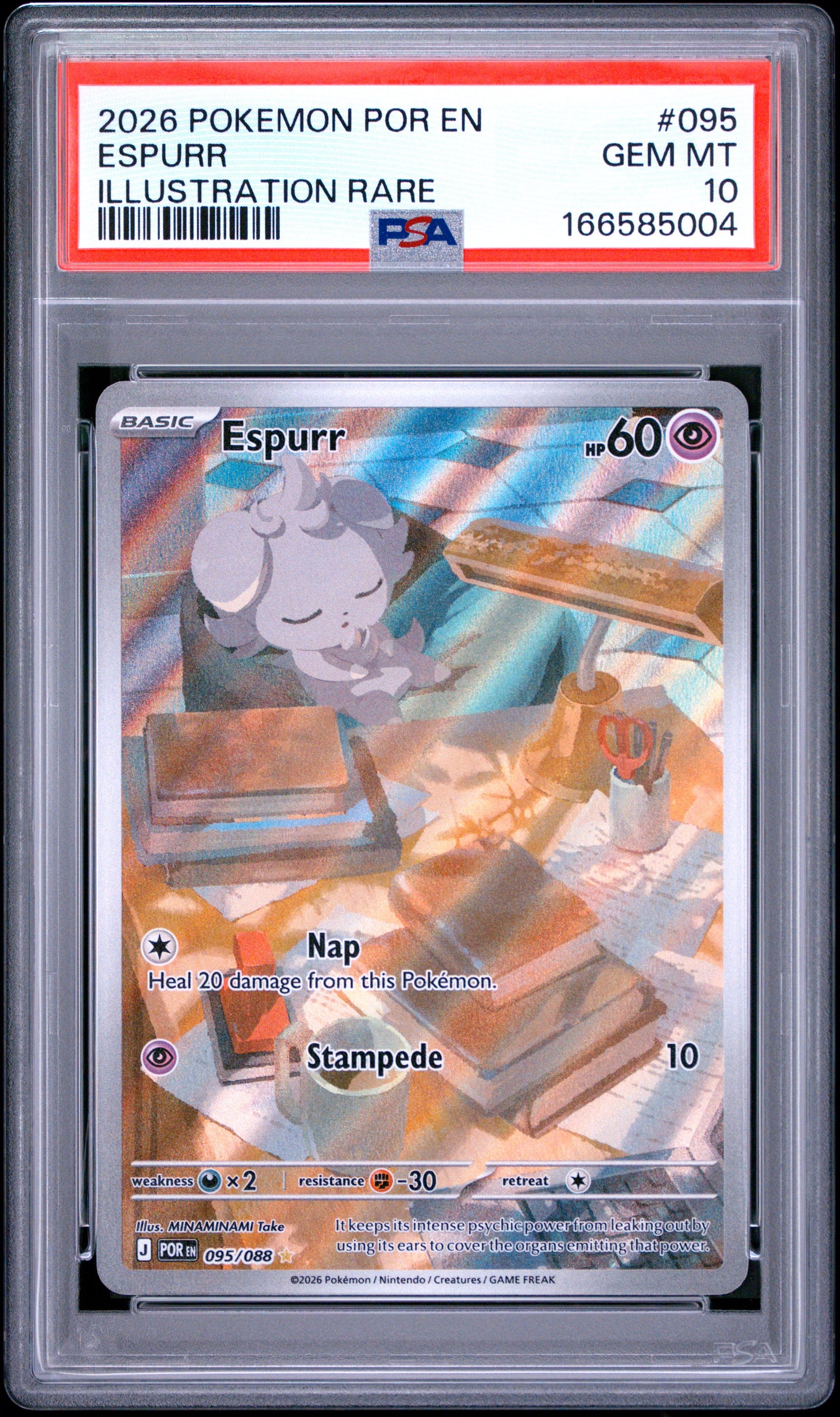 PSA 10 GEM MT Espurr - Perfect Order Illustration Rare 095/088