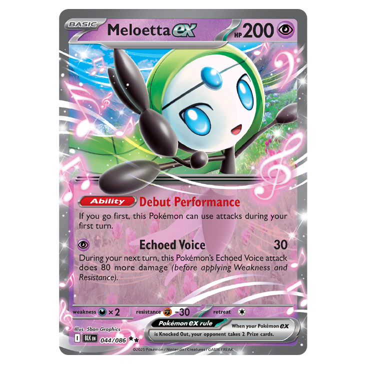 Meloetta ex - Black Bolt - 044/086 - Double Rare