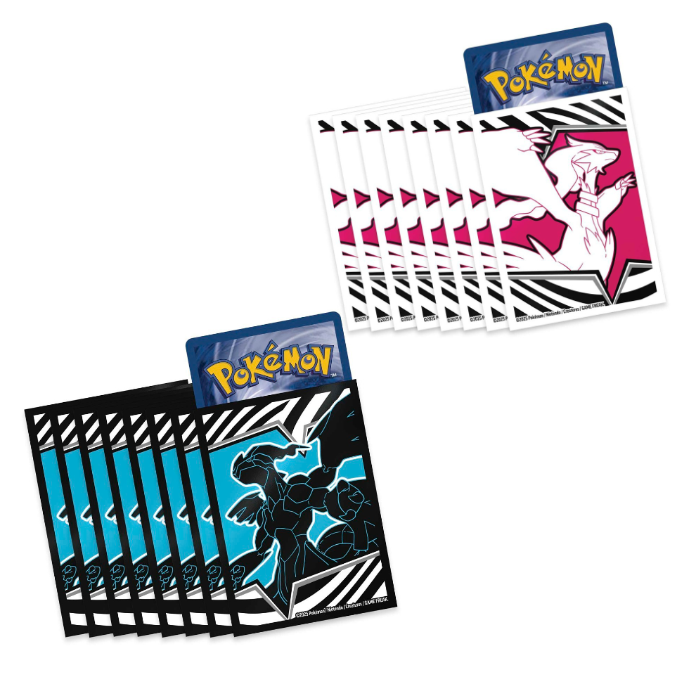 White Flare / Black Bolt Elite Trainer Box SLEEVES 65ct