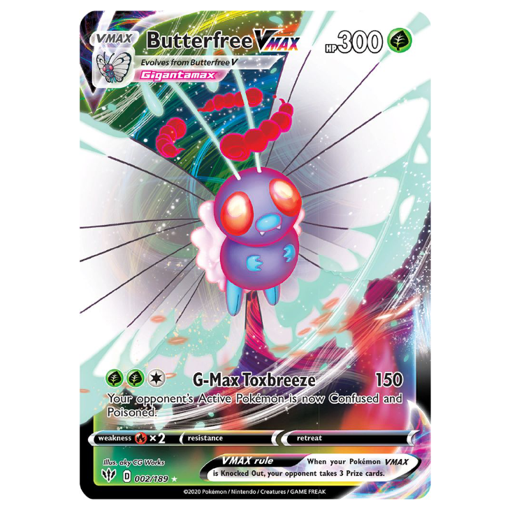 Butterfree VMAX - Darkness Ablaze - 002/189- Holo Ultra Rare VMAX