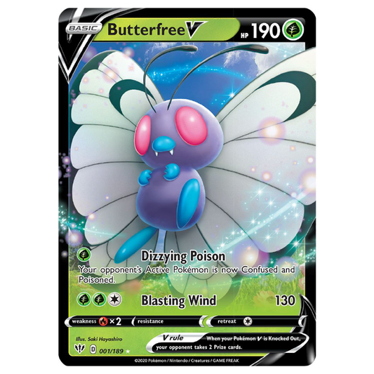 Butterfree V - Darkness Ablaze - 001/189 - Holo Ultra Rare