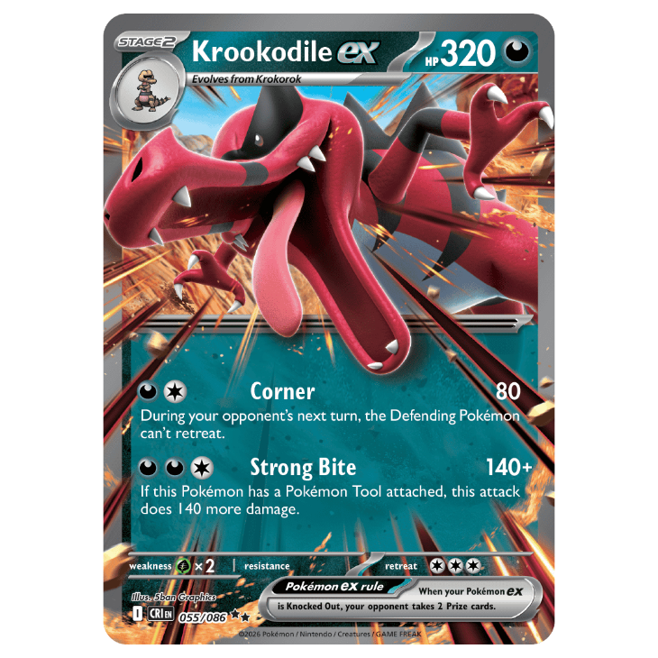 Krookodile ex - Chaos Rising - 055/086 - Double Rare
