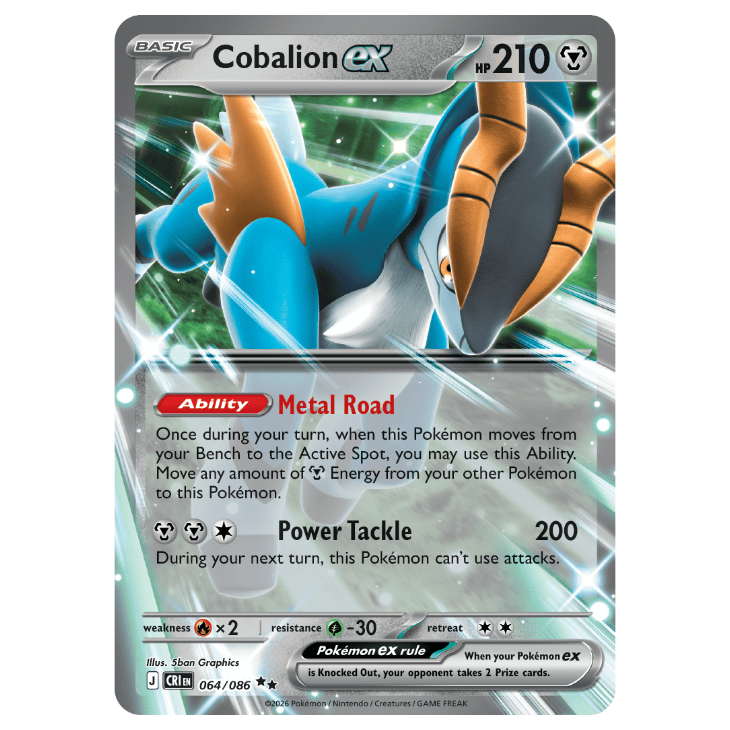 Cobalion ex - Chaos Rising - 064/086 - Double Rare