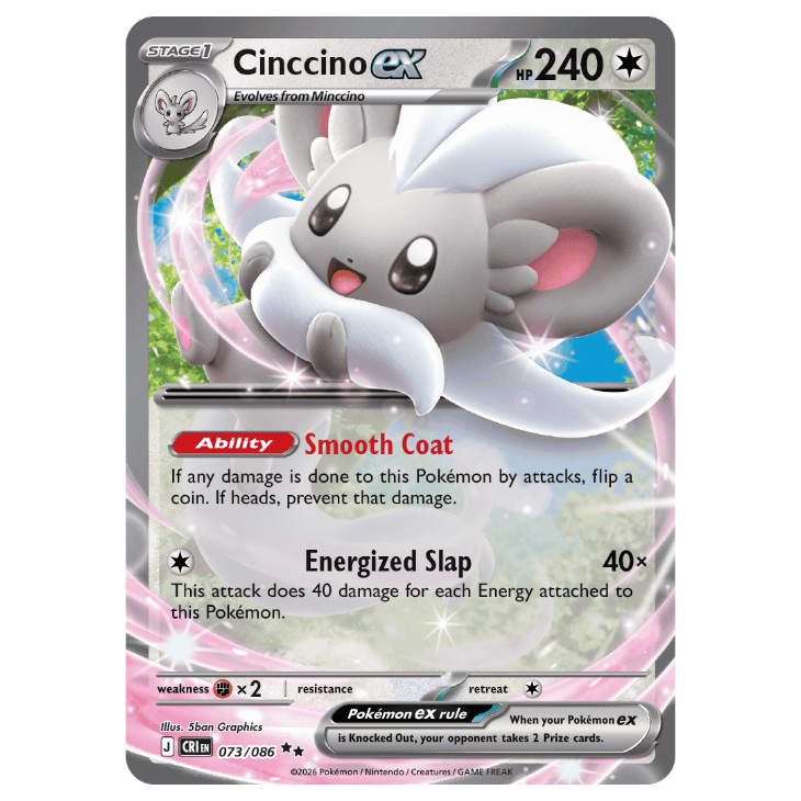 Cinccino ex - Chaos Rising - 073/086 - Double Rare