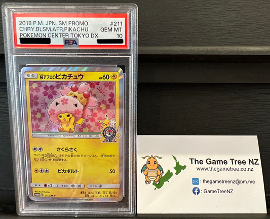 PSA 10 GEM MT Cherry Blossom Afro Pikachu - SM Promo Holo 211/SM-P *Japanese*