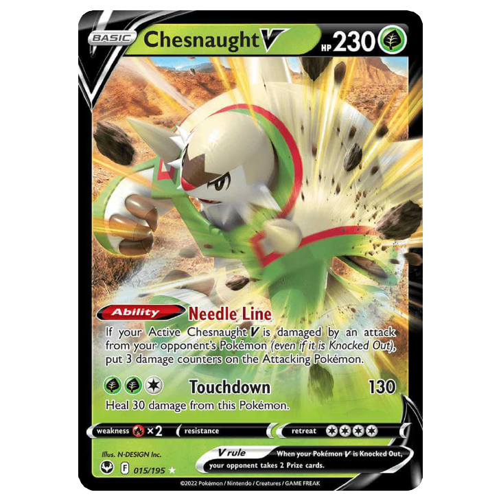 Chesnaught V - Silver Tempest - 015/195 - Holo Ultra Rare