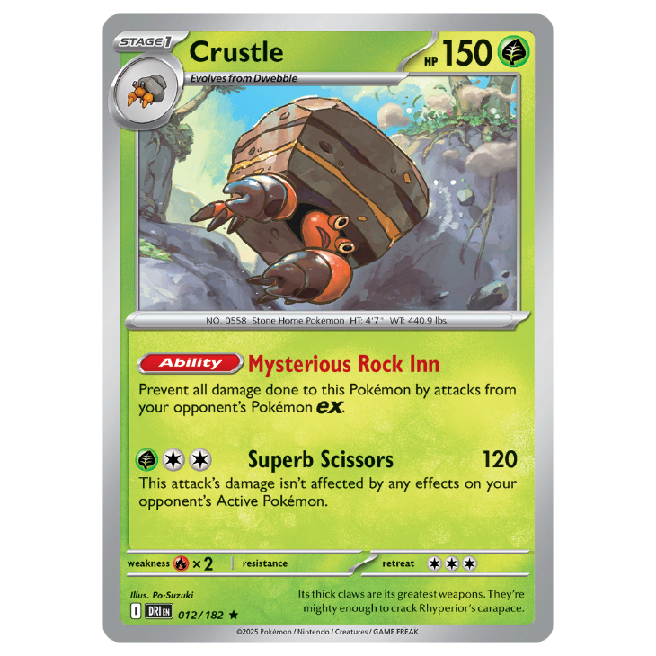 Crustle - Destined Rivals - 012/182 - Holo Rare