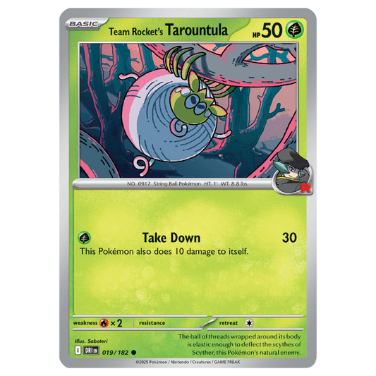 Team Rocket's Tarountula - Destined Rivals - 019/182 - Common