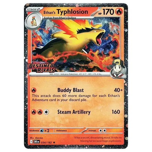 Ethan's Typhlosion *STAMPED* - Destined Rivals - 034/182 - Holo