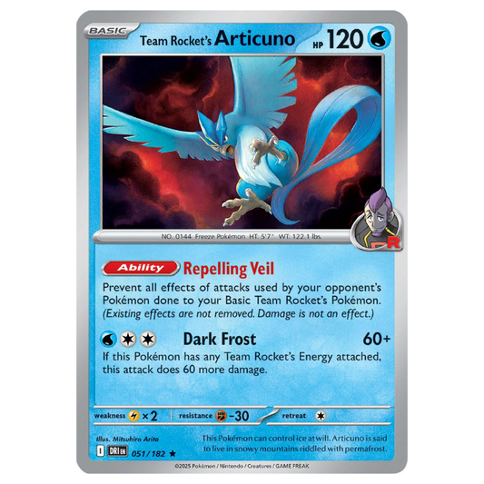 Team Rocket's Articuno - Destined Rivals - 051/182 - Holo Rare