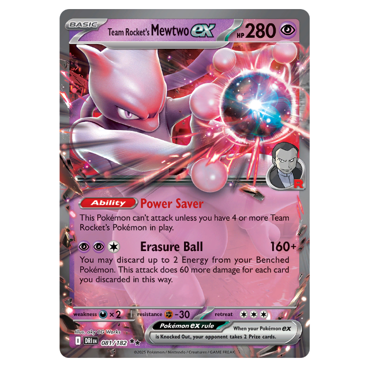 Team Rocket's Mewtwo ex - Destined Rivals - 081/182 - Double Rare