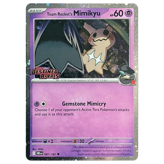 Team Rocket's Mimikyu *STAMPED* - Destined Rivals - 087/182 - Holo