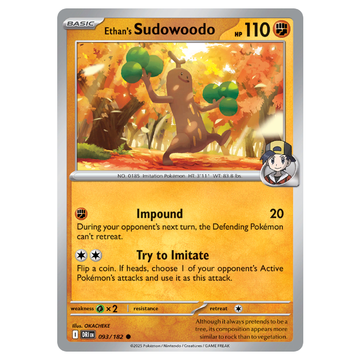 Ethan's Sudowoodo - Destined Rivals - 093/182 - Common