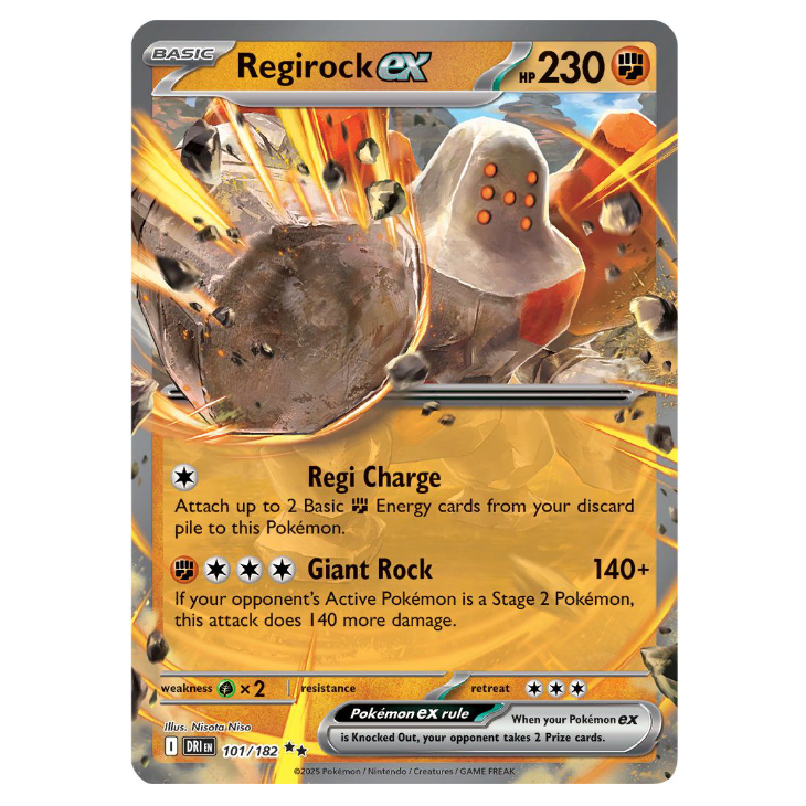 Regirock ex - Destined Rivals - 101/182 - Double Rare