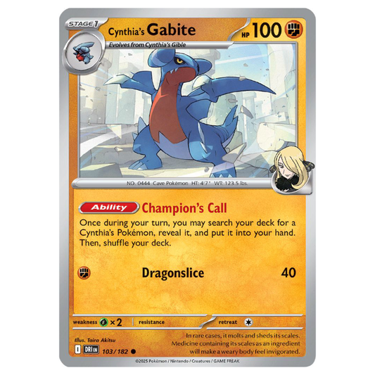 Cynthia's Gabite - Destined Rivals - 103/182 - Common