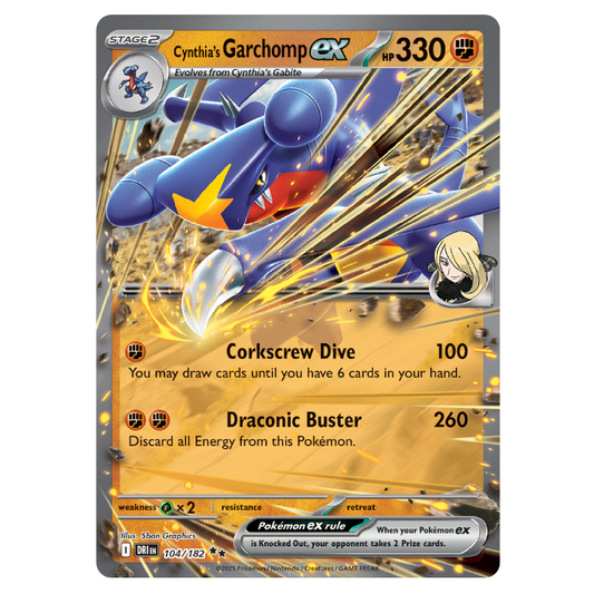 Cynthia's Garchomp ex - Destined Rivals - 104/182 - Double Rare