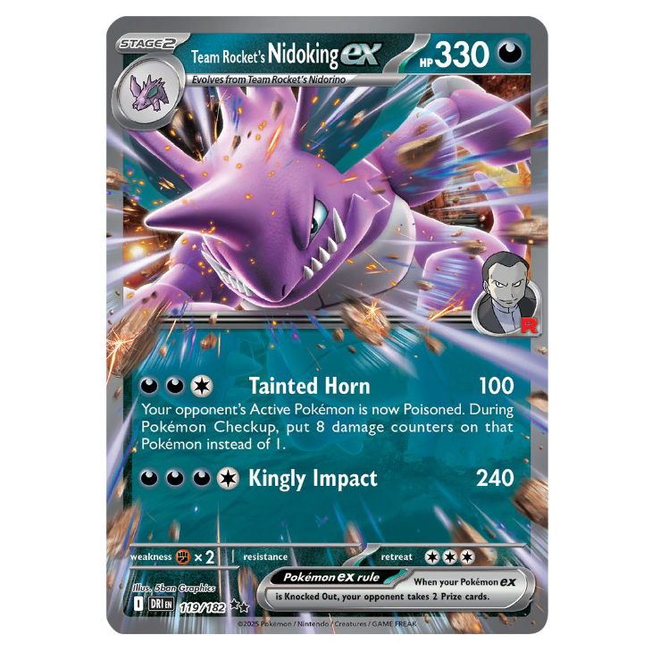 Team Rocket's Nidoking ex - Destined Rivals - 119/182 - Double Rare