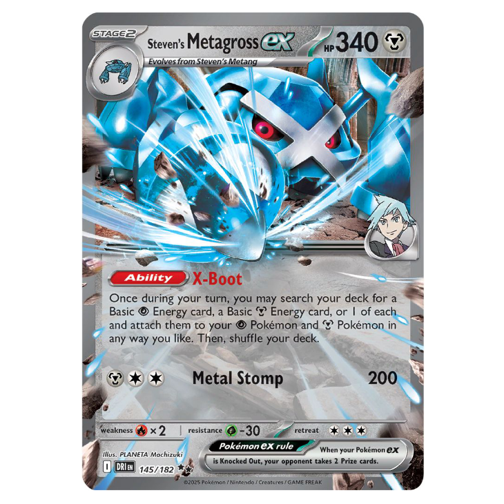 Steven's Metagross ex - Destined Rivals - 145/182 - Double Rare