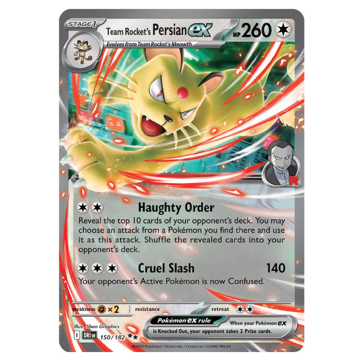 Team Rocket's Persian ex - Destined Rivals - 150/182 - Double Rare