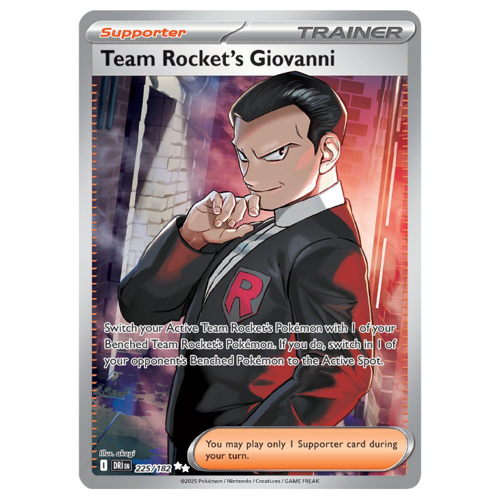 Team Rocket's Giovanni - Destined Rivals - 225/182 - Ultra Rare Full Art (LP)