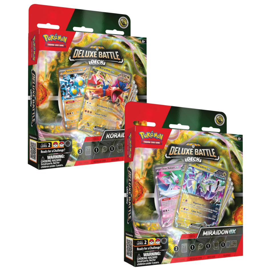 **CLEARANCE** Deluxe Battle Deck featuring Koraidon ex or Miraidon ex