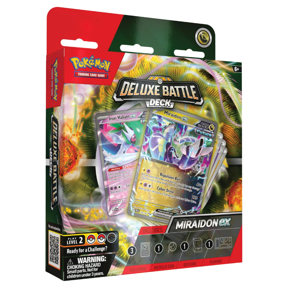 Deluxe Battle Deck featuring Koraidon ex or Miraidon ex