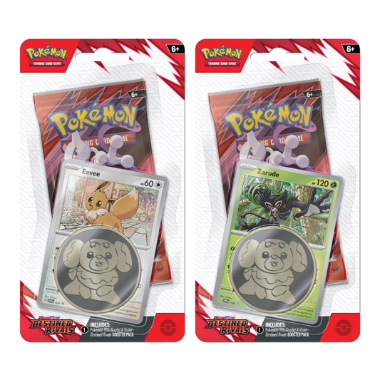 Destined Rivals Single Booster Blister with either Eevee or Zarude Promo