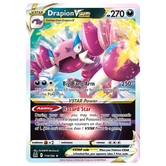 Drapion VSTAR - Lost Origin - 119/196 - Holo Ultra Rare VSTAR