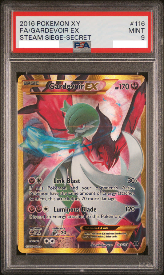 PSA 9 MINT Gardevoir EX - Steam Siege Secret Alternate Art 116/114