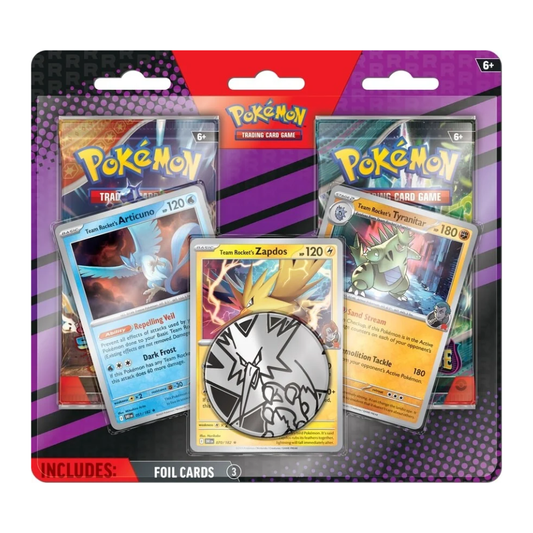 Enhanced 2-Pack Blister featuring TR's Articuno, TR's Zapdos & TR's Tyranitar