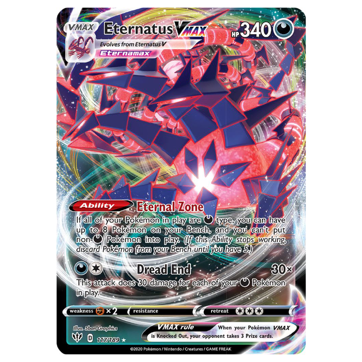 Eternatus VMAX - Darkness Ablaze - 117/189 - Holo Ultra Rare VMAX