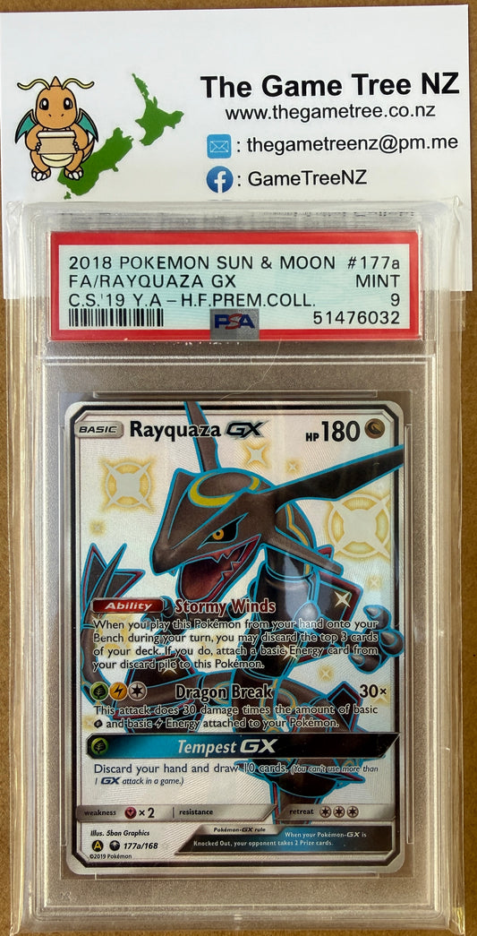 PSA 9 MINT Rayquaza GX - Promo Full Art 177a/168