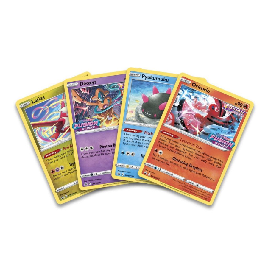 Fusion Strike *SEALED* Holo Promo and 'Evolution pack' featuring Latias, Deoxys, Pyukumuku OR Oricorio