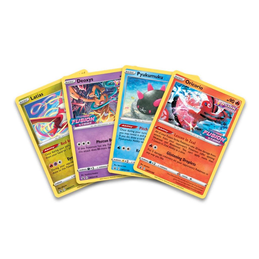 Fusion Strike *SEALED* Holo Promo and 'Evolution pack' featuring Latias, Deoxys, Pyukumuku OR Oricorio